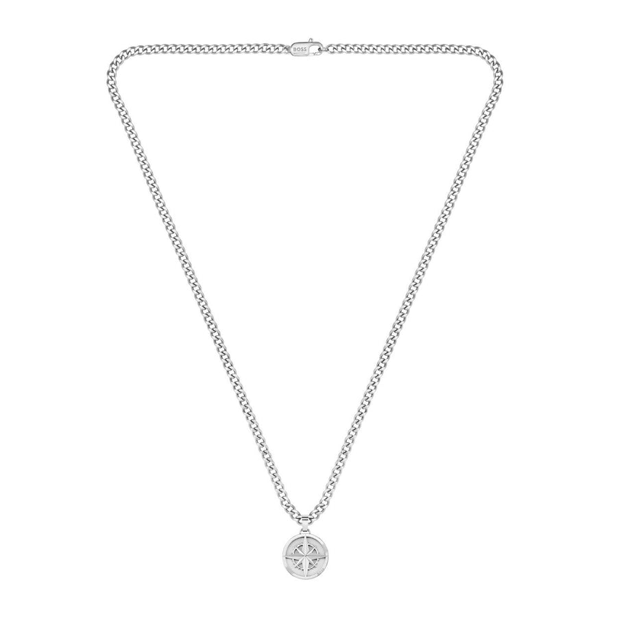 BOSS North Sliver Compass Necklace