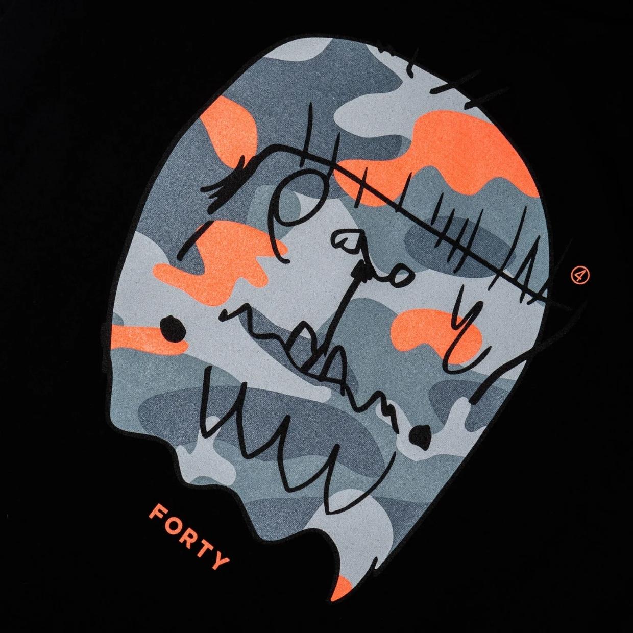 Forty Benjamin Pop Logo Black/Coral T-Shirt