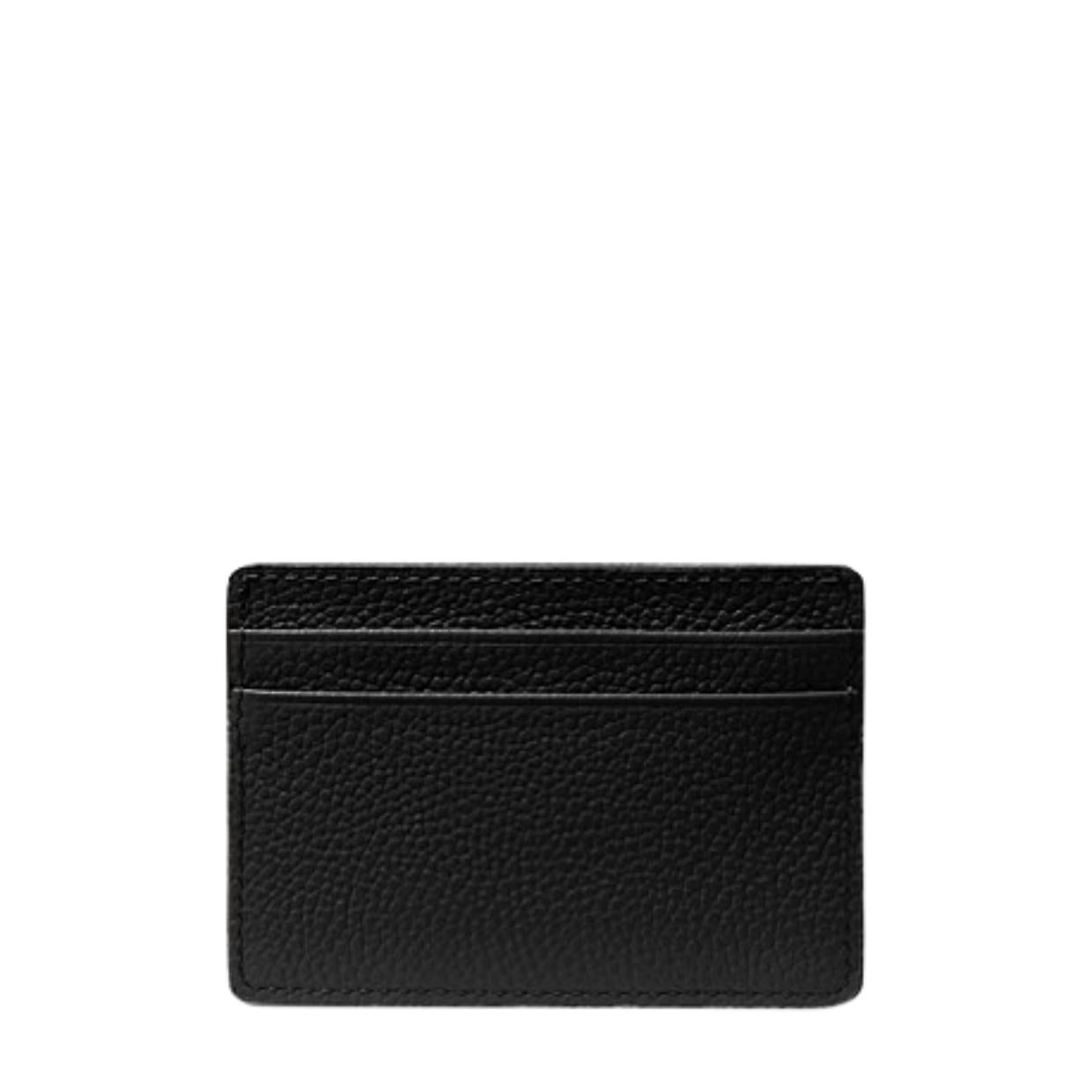 Michael Kors Black Pebbled Leather Slim Card Holder