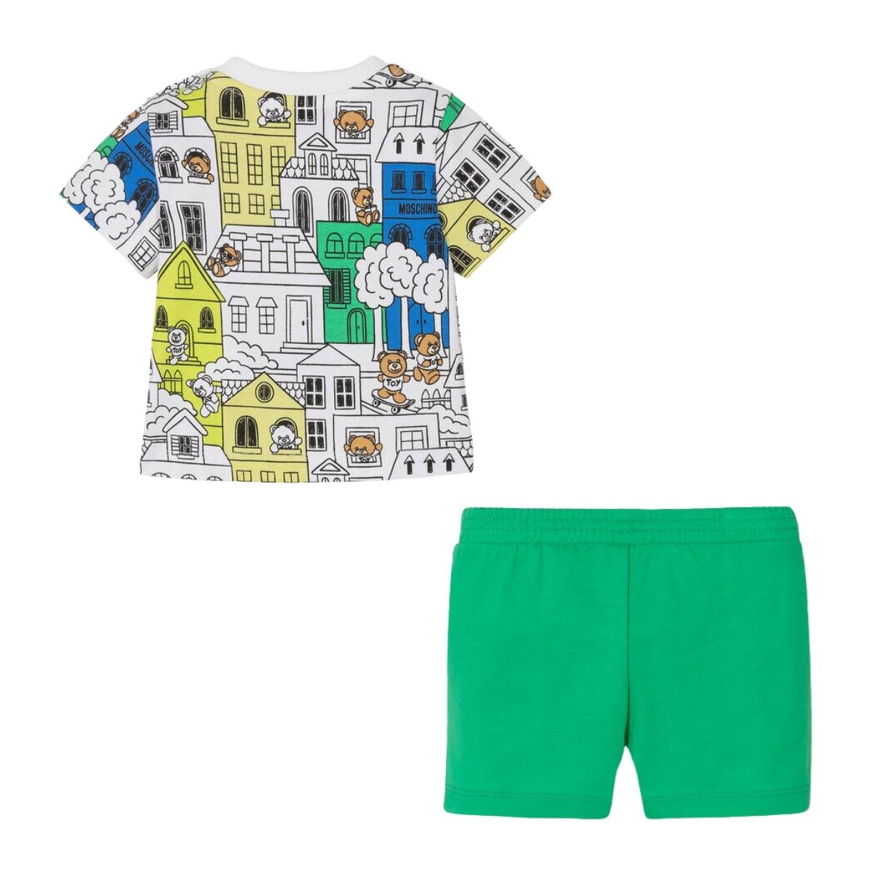 Moschino Baby Graphic Print Two Piece Shorts Set