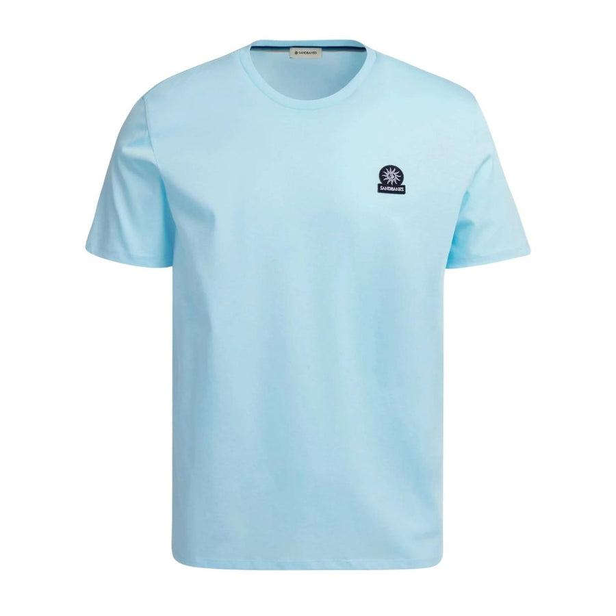 Sandbanks Logo Badge Sky Blue T-Shirt