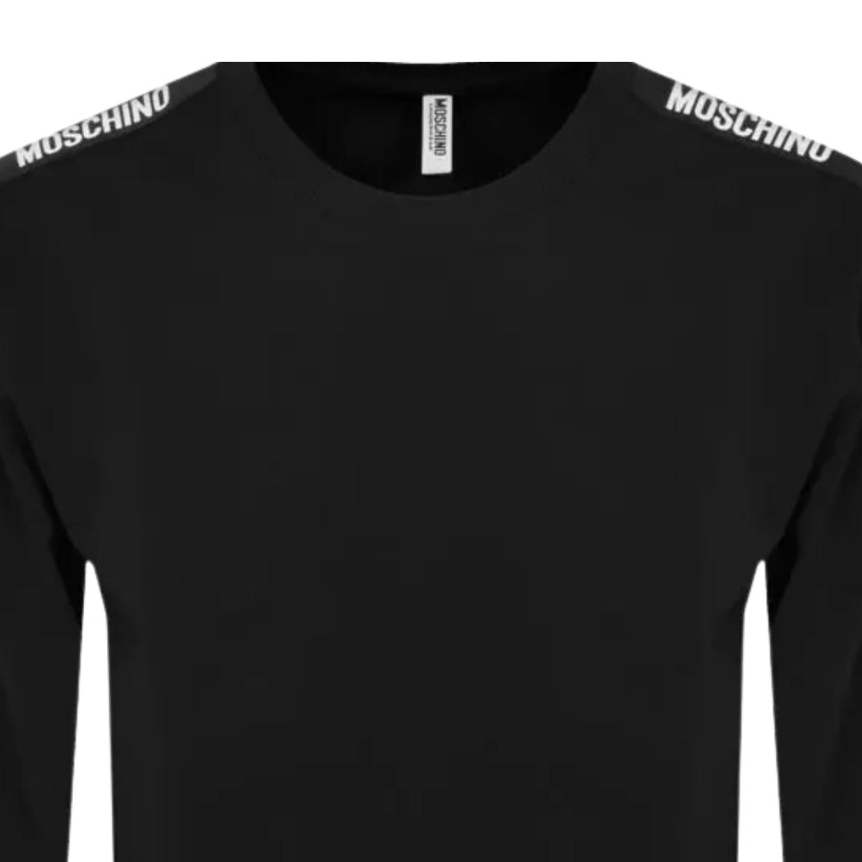Moschino Underwear Logo Tape Black Sweatshirt