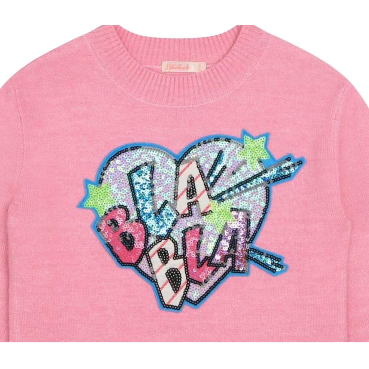 Billieblush Pink Knitted Glitter Sweater