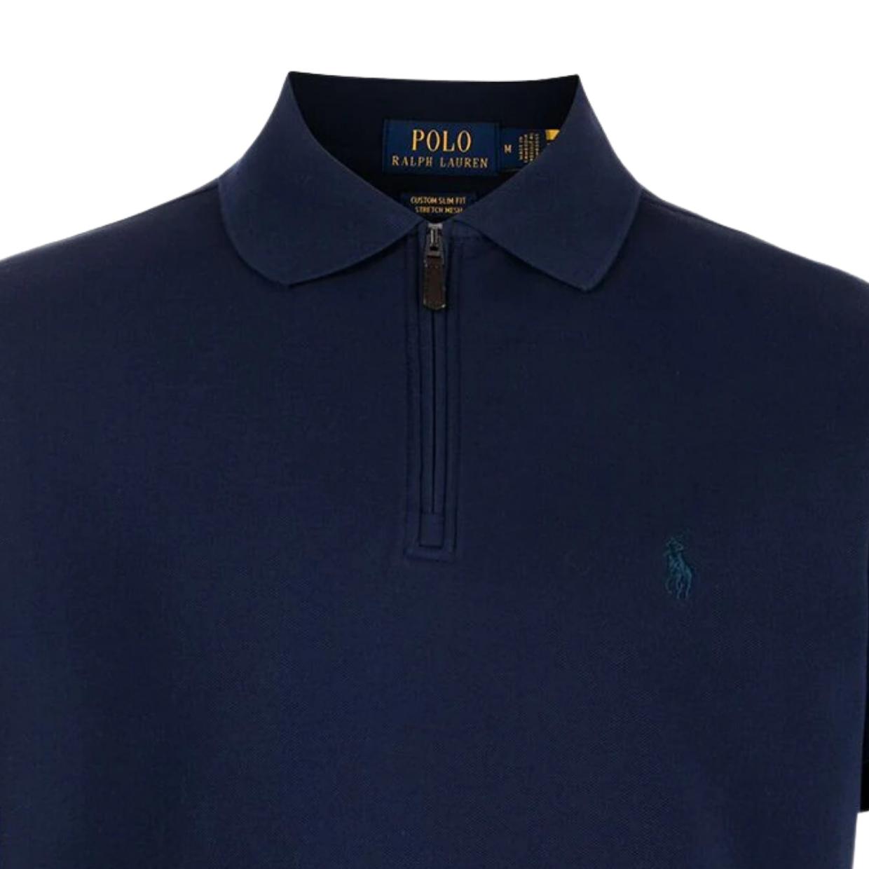 Polo Ralph Lauren Half Zip Navy Polo Shirt