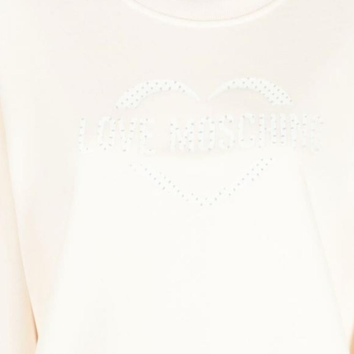 Love Moschino 3D Effect Polka-Dot Logo Sweatshirt