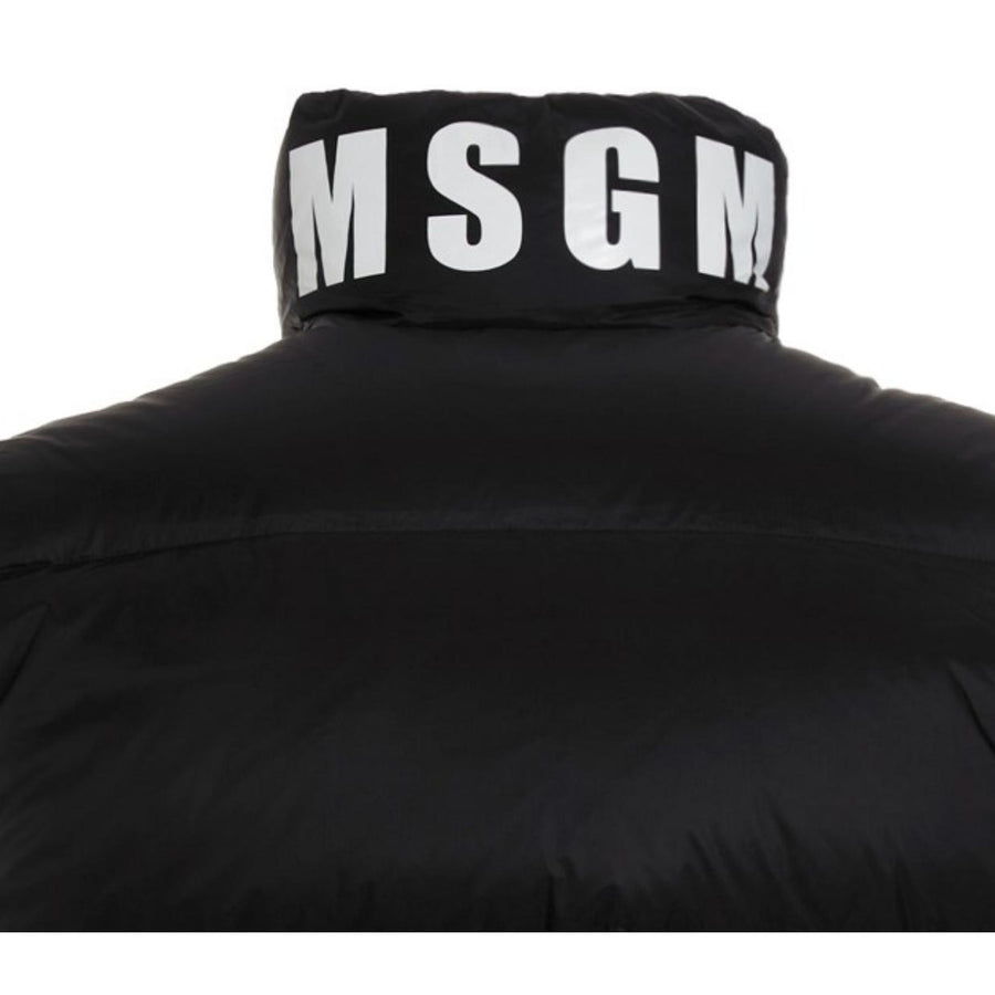 MSGM Printed Logo Black Padded Vest