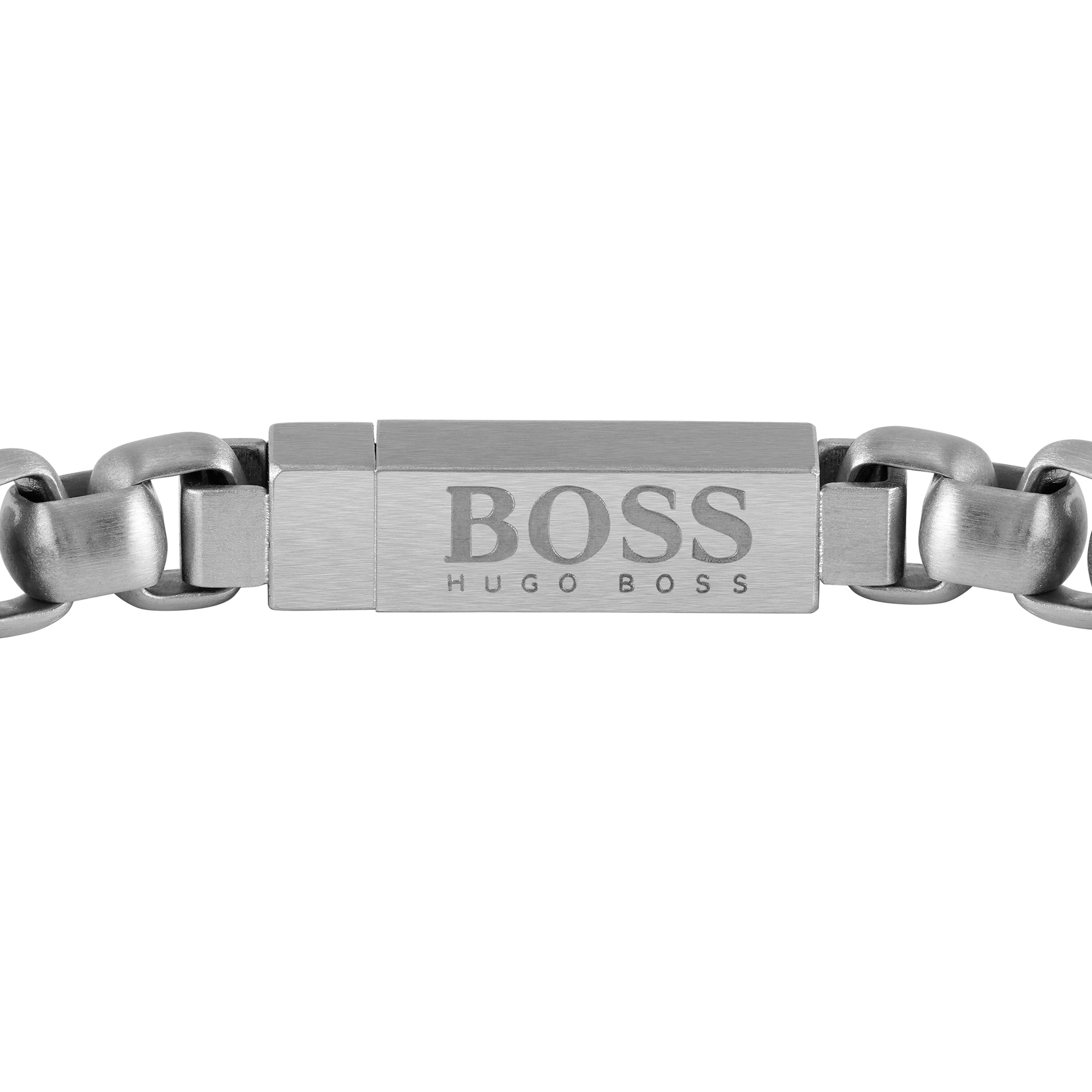 BOSS Silver ID Logo Bracelet