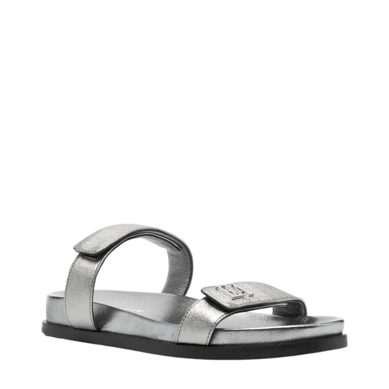 Emporio Armani Grey Leather Sandals