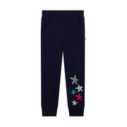 Billieblush Embroidered Star Sequins Navy Jogging Bottom
