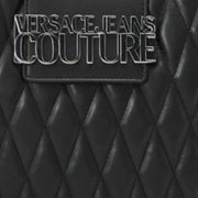 Versace Jeans Couture Black Logo Loop Quilted Black Bag