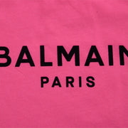 Balmain Kids Pink Print Logo T-Shirt