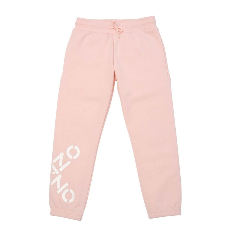 Kenzo Kids Pink Criss Cross Print Logo Jogging Bottoms