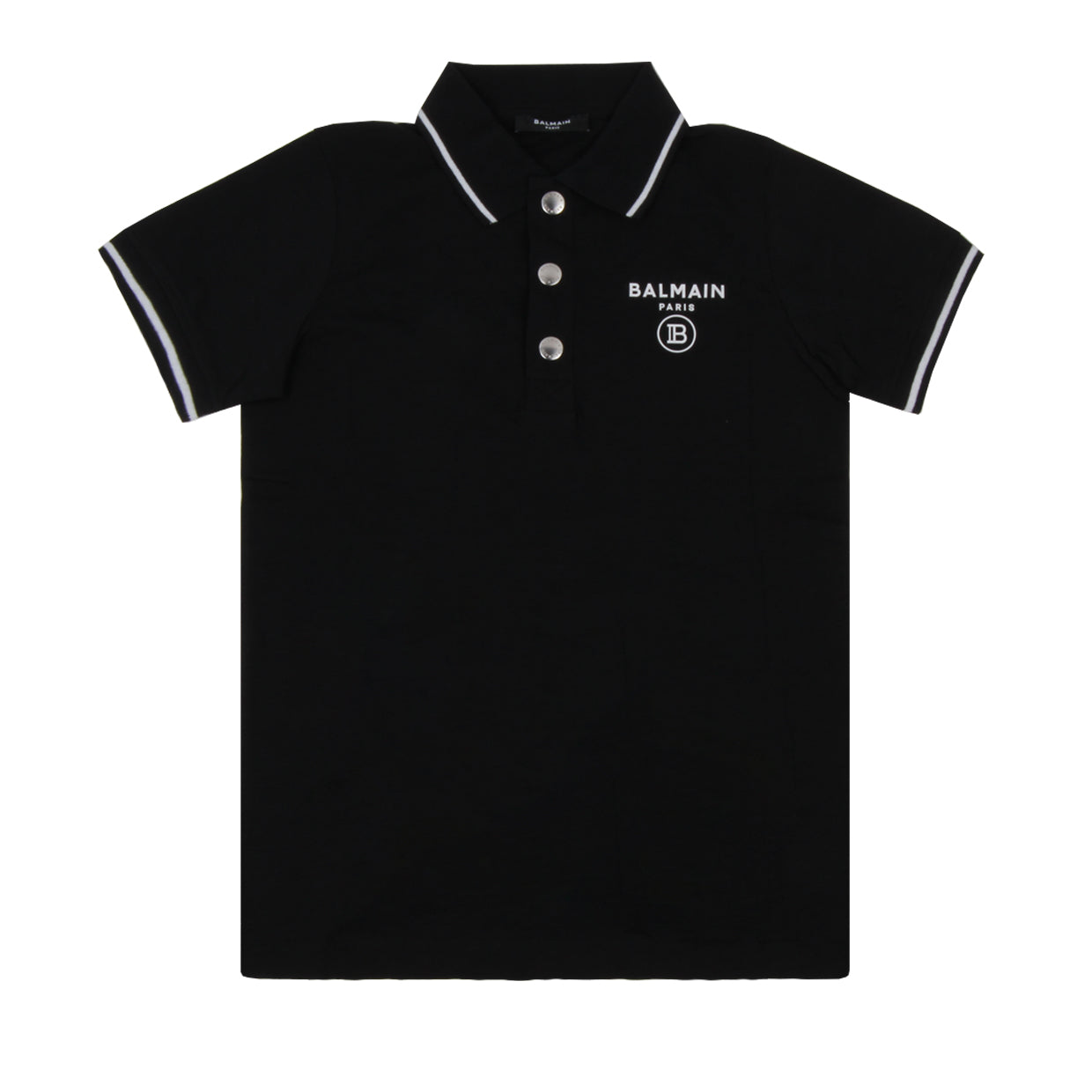 Balmain Kids Embossed Logo Polo Shirt Retro Designer Wear