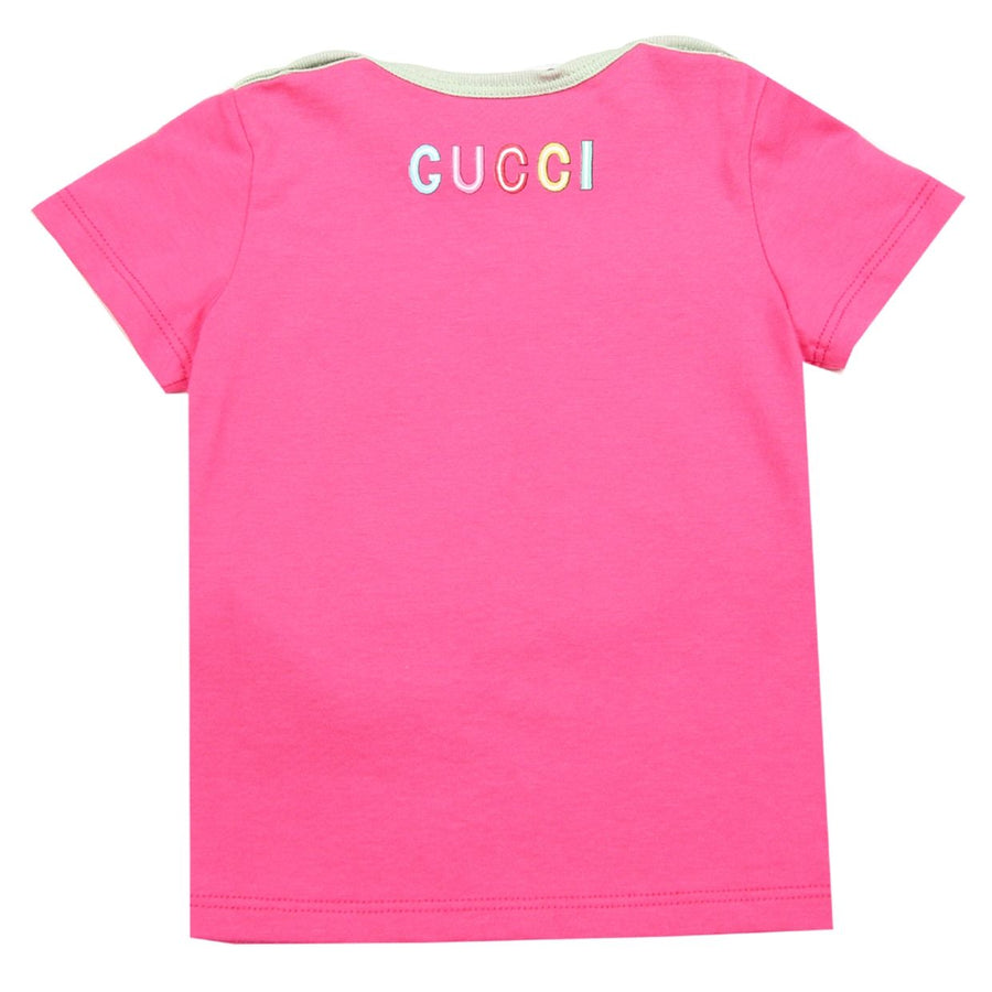 Gucci Baby Cat Printed Pink T-Shirt