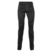 Philipp Plein Black Super Straight Cut Jeans front