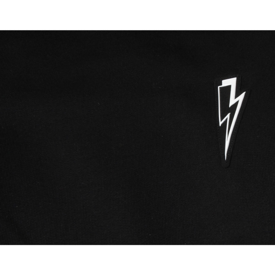 Neil Barrett Kids Chest Thunderbolt Black Sweatshirt Detail