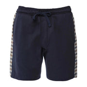 Aquascutum Active Club Check Details Navy Sweat Shorts