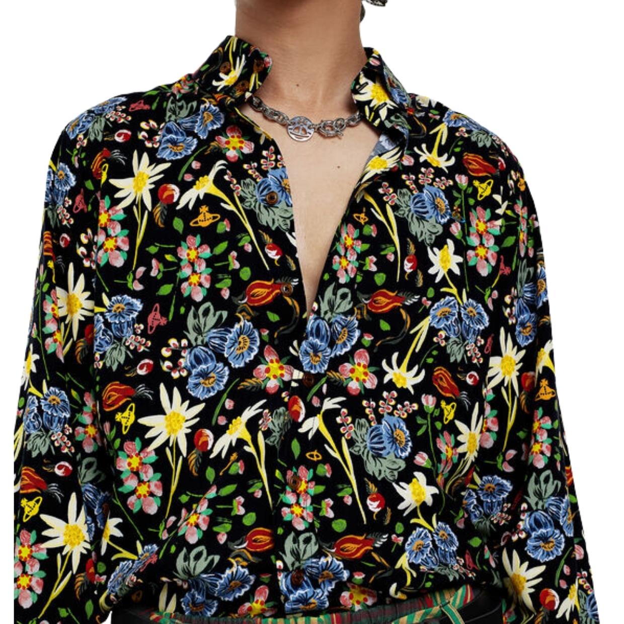 Vivienne Westwood Folk Flower Two Button Krall Shirt