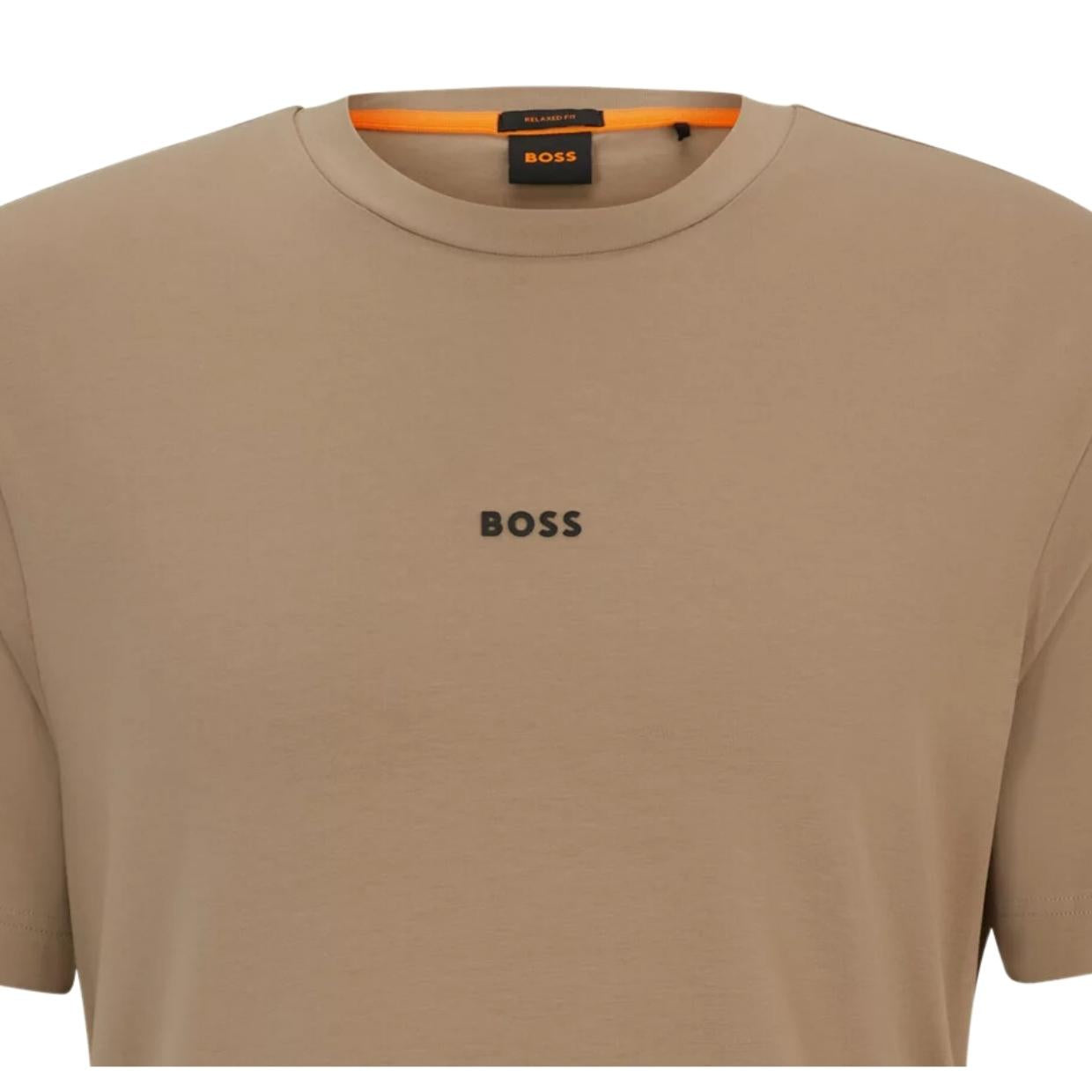 BOSS TChup Logo Print Brown T-Shirt