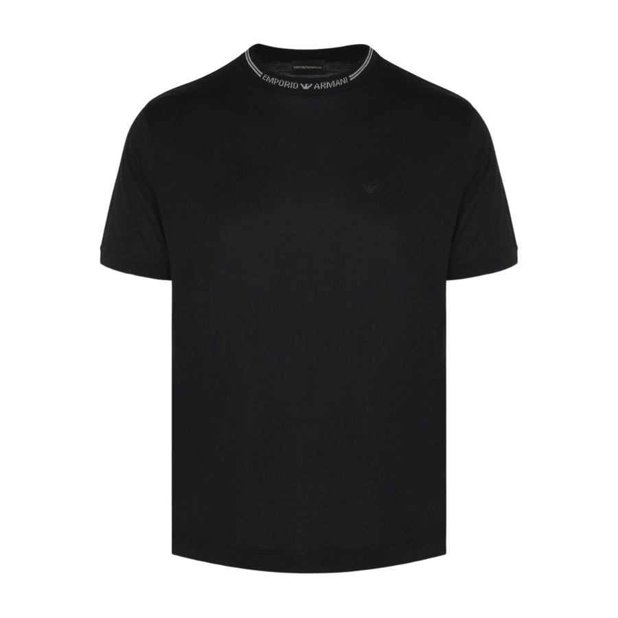 Emporio Armani Logo Collar Black T-Shirt