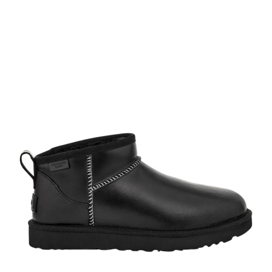 UGG Classic Ultra Mini Leather Regenerate Black Boot