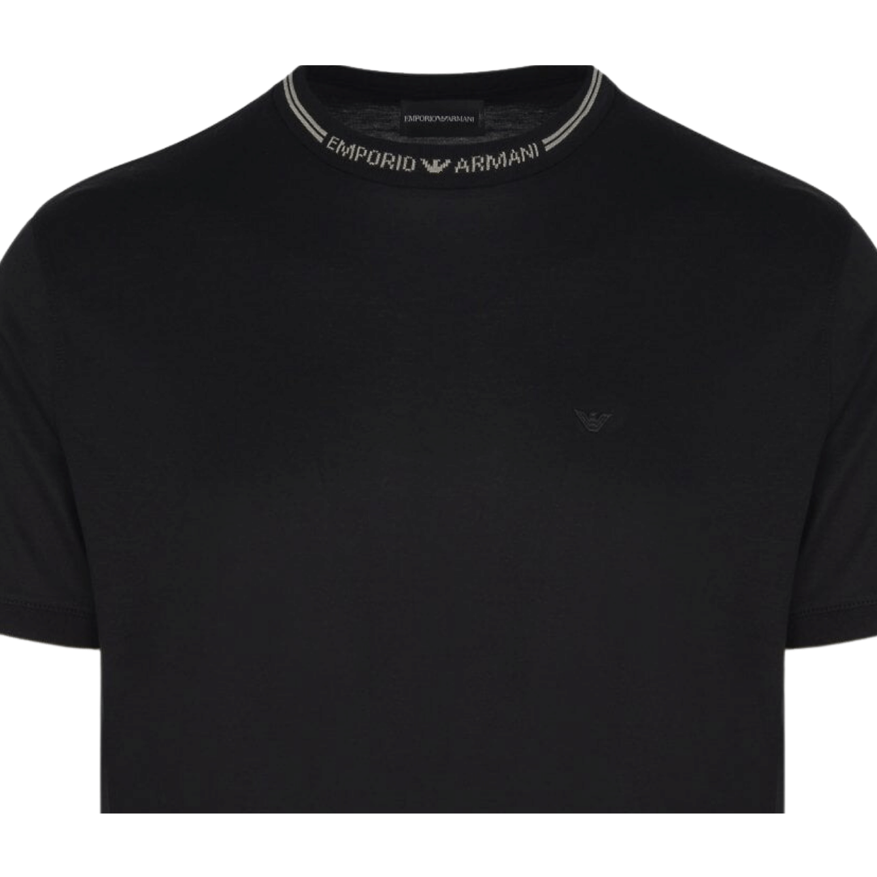 Emporio Armani Logo Collar Black T-Shirt
