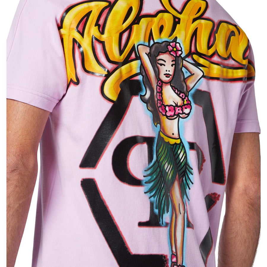 Philipp Plein Hawaii SS Lilac T-Shirt