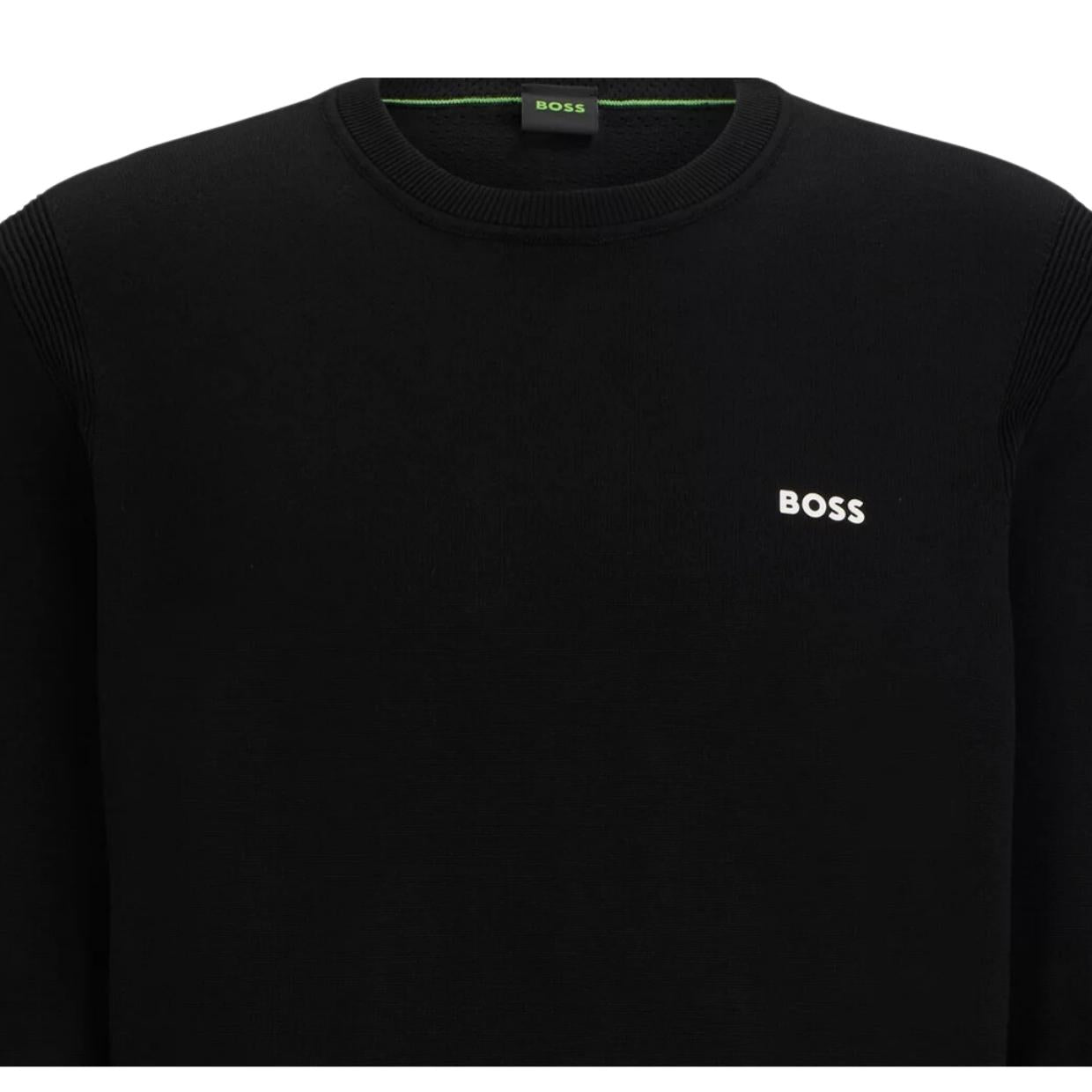 BOSS Logo Print Ever Black Sweatshirt
