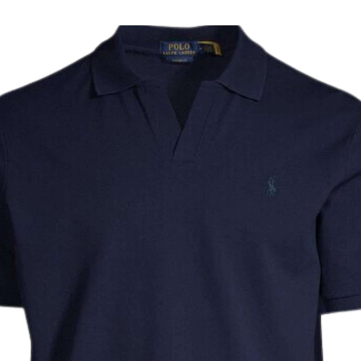 Polo Ralph Lauren Navy Logo Classic Fit Open Collar Polo Shirt
