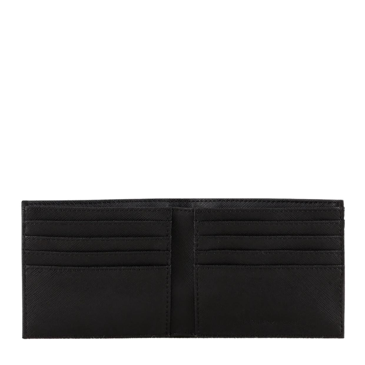 Emporio Armani Eagle Logo Billford Black Wallet