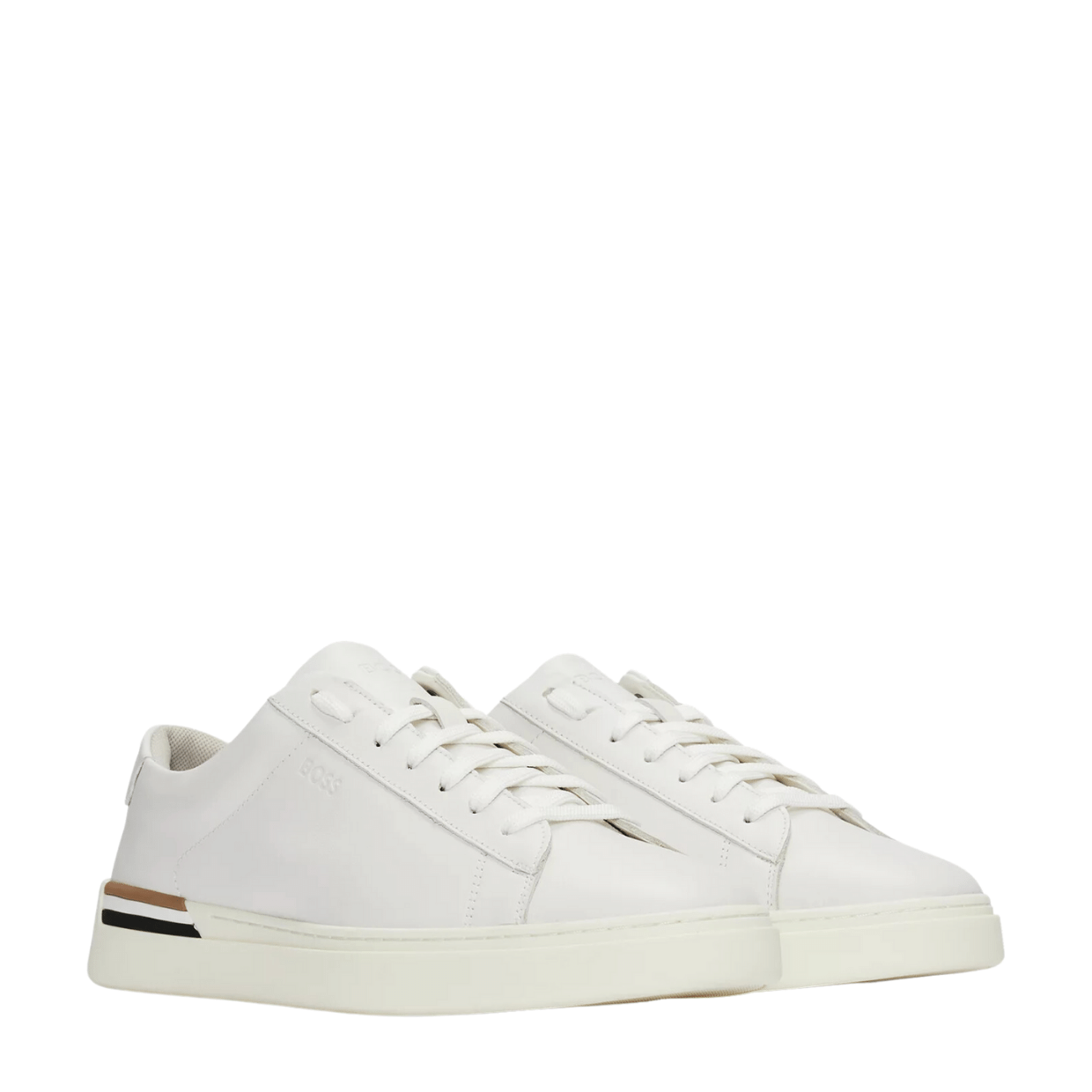 BOSS White Cupsole Low Top Trainers