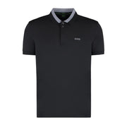 BOSS 3D Stripe Collar Paddy 1 Black Polo Shirt