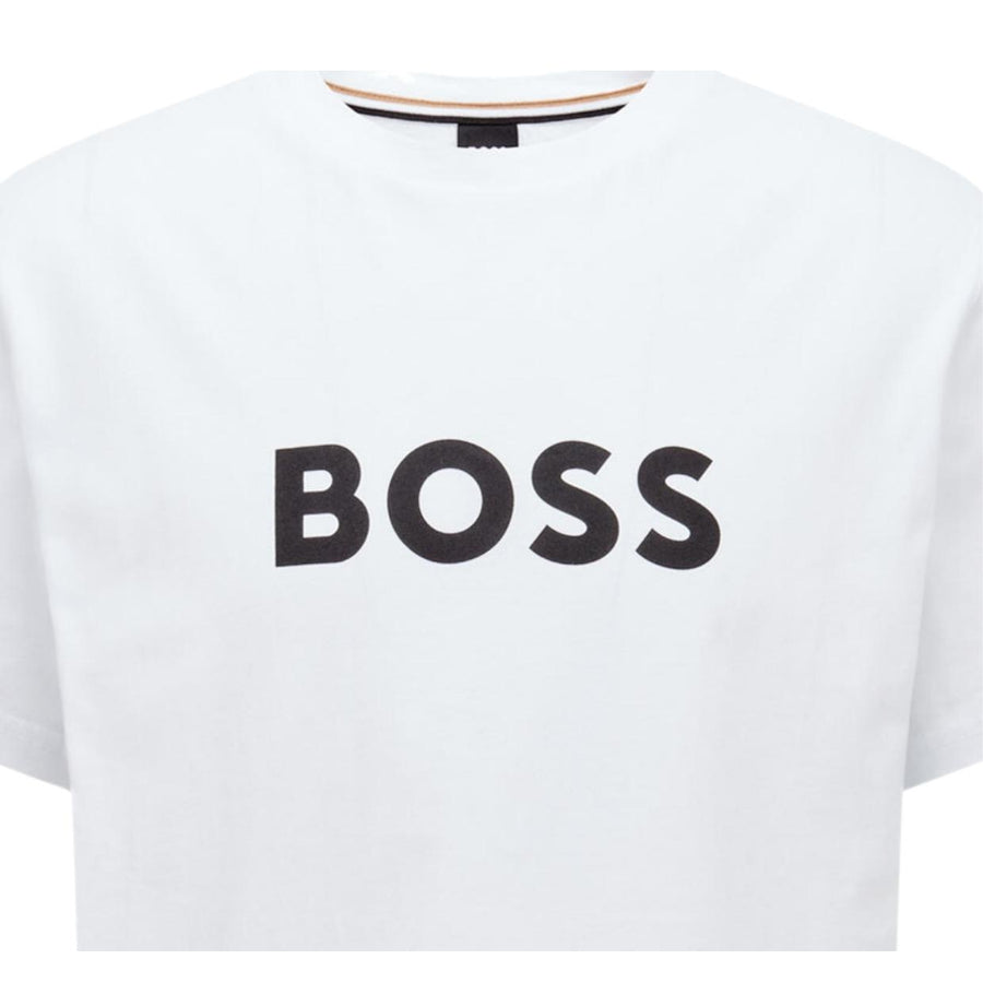 BOSS Printed Large Logo White T-Shirt