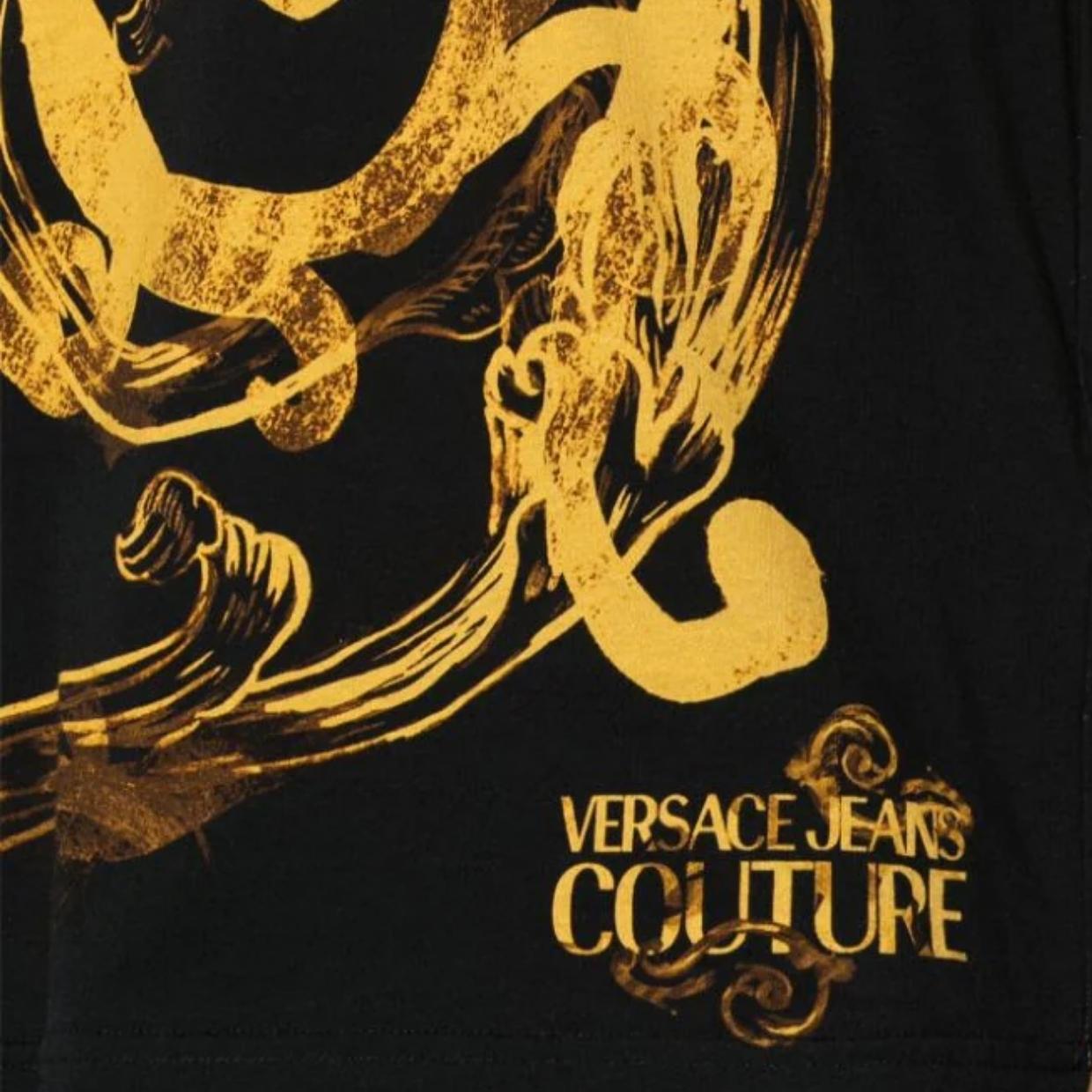 Versace Jeans Couture Baroque Printed Black T-Shirt