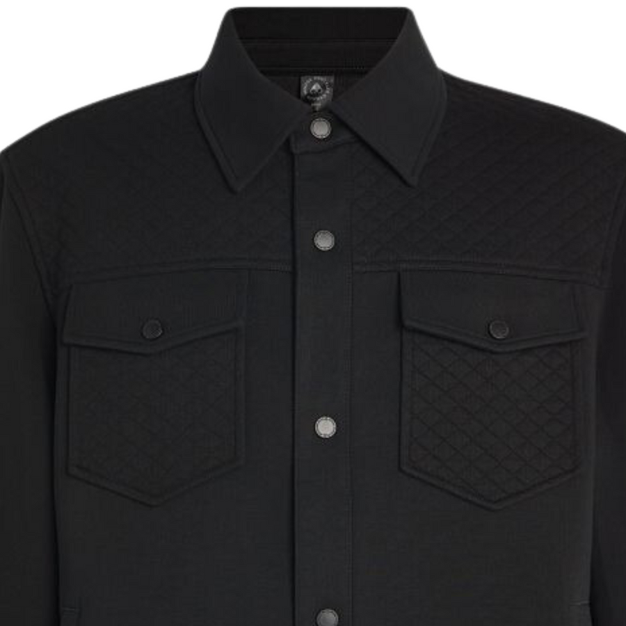 Moose Knuckles Black Woodland Trucker Overshirt