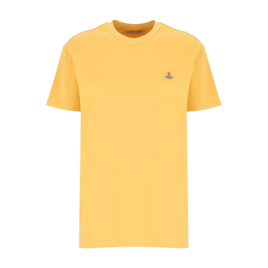 Vivienne Westwood Embroidered Logo Yellow Classic T-Shirt
