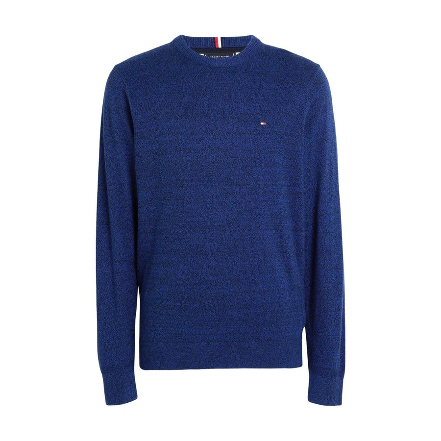 Tommy Hilfiger Heathered Knit Regular Fit Blue Sweater