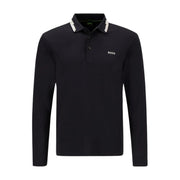 BOSS Pleesy Stripe Collar Dark Navy Polo Shirt