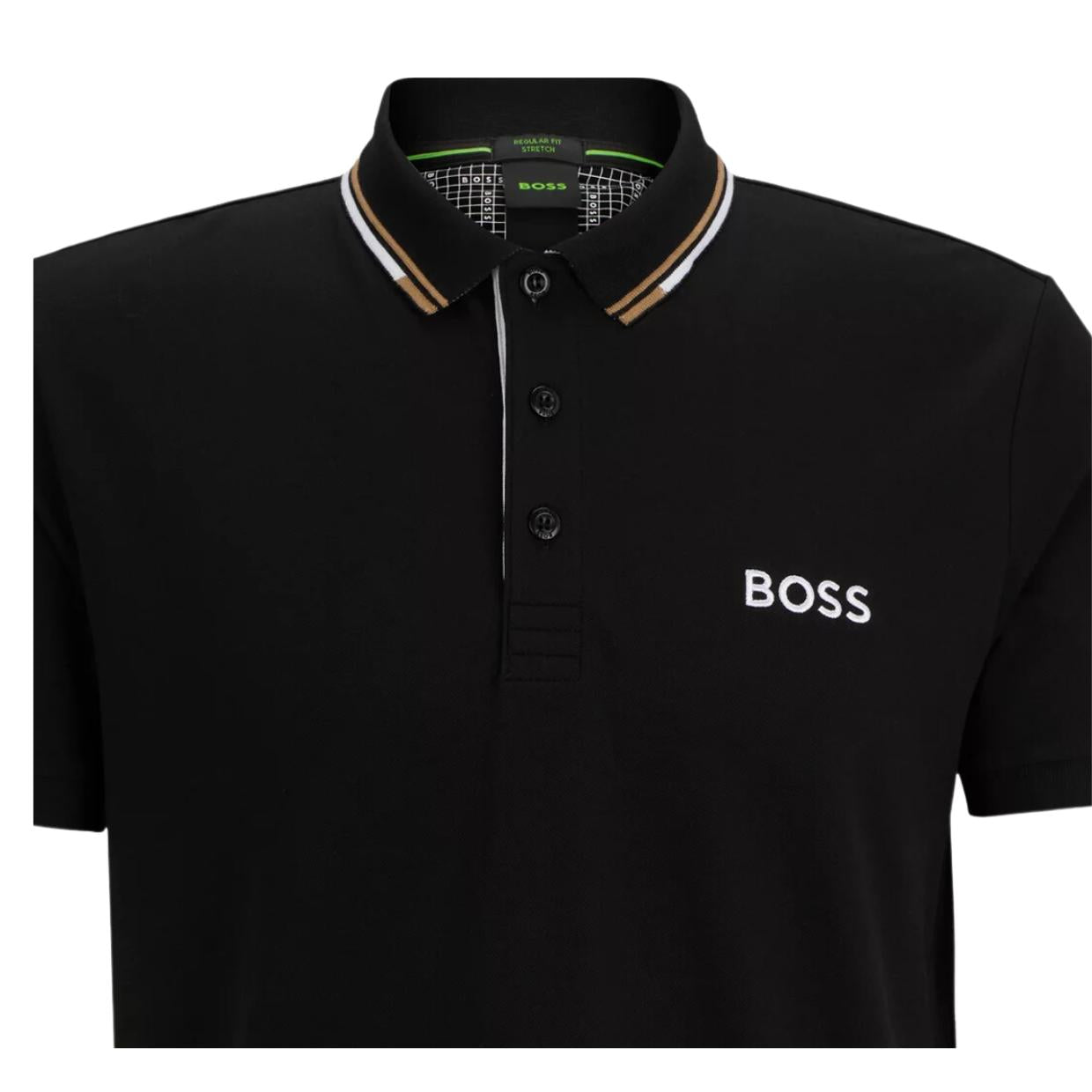 BOSS Paddy Pro Contrast Logo Black Polo Shirt