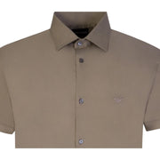 Emporio Armani Eagle Logo Short Sleeve Greige Shirt