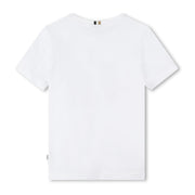 BOSS Kids Graphic Printed Logo White T-Shirt