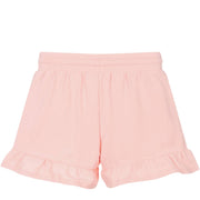 Moschino Kids Printed Logo Pink Sweat Frilled Shorts