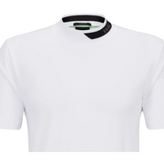 BOSS White Stretch Collar Tock T-Shirt
