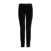 J20 high-waisted stretch-velvet super-skinny leg trousers