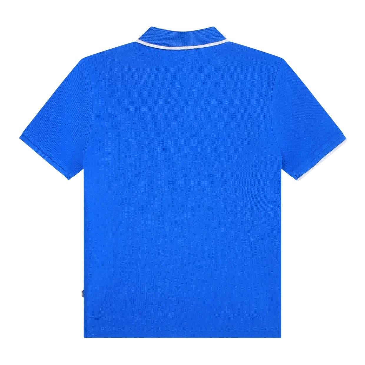 BOSS Kids Printed Logo Blue Polo Shirts