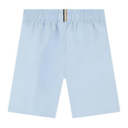 BOSS Kids Print Logo Pale Blue Swim Shorts