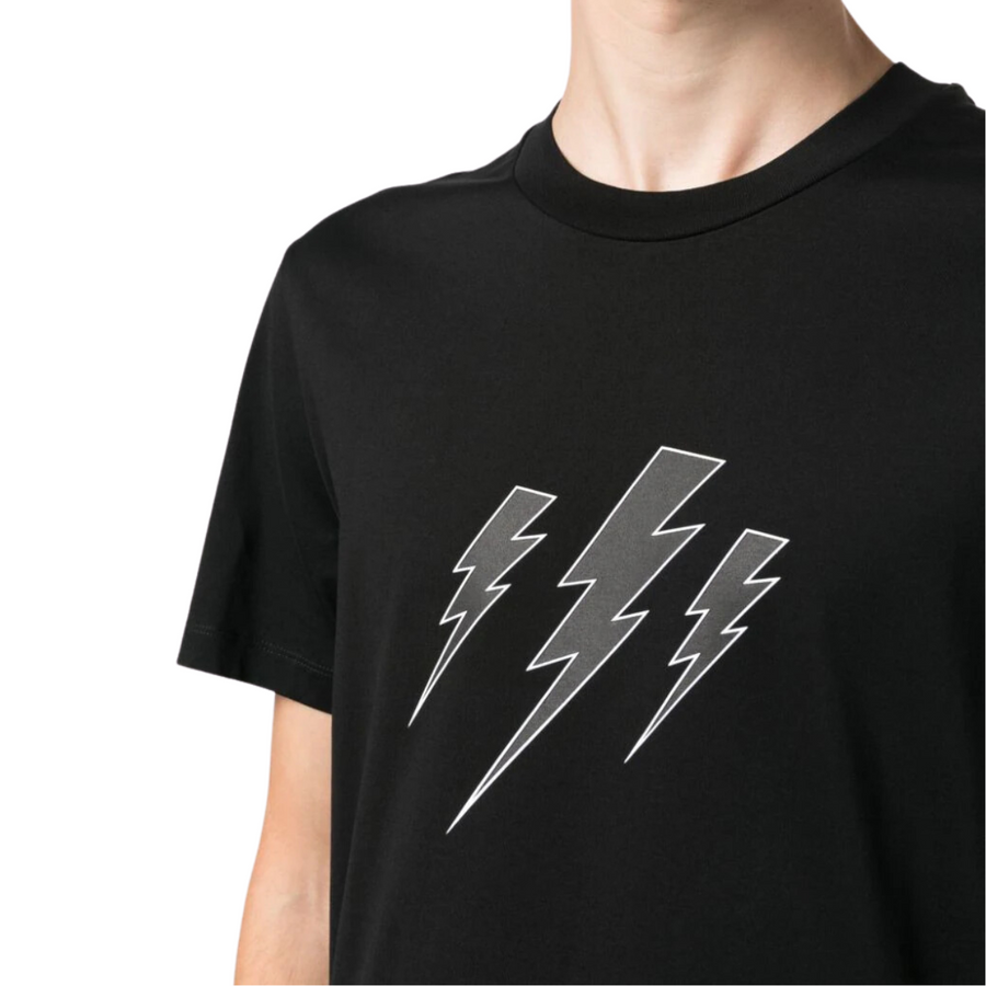 Neil Barrett Black Thunderbolt T-Shirt