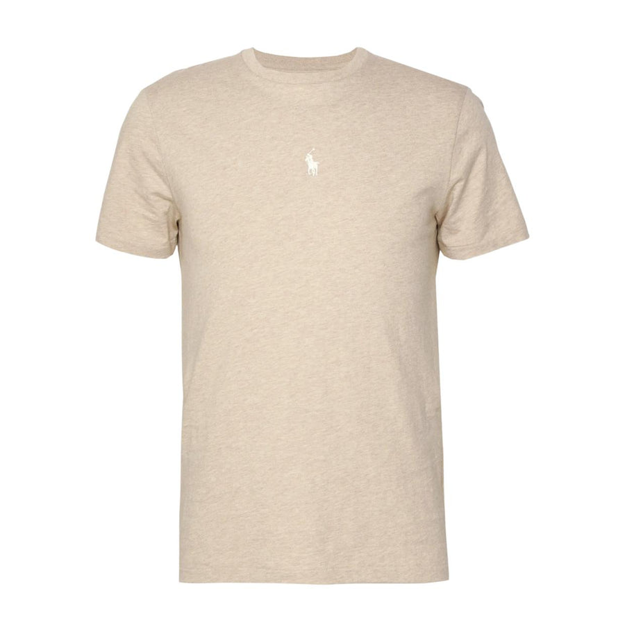 Ralph Lauren Embroidered Logo Beige T-Shirt