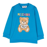 Moschino Baby Drawn Teddy Bear Blue Sweatshirt