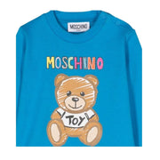 Moschino Baby Drawn Teddy Bear Blue Sweatshirt
